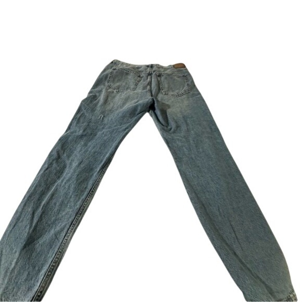 Aeropostale High Rise Baggy Distressed Jeans Blue 14 Reg 100% Cotton - Picture 6 of 14